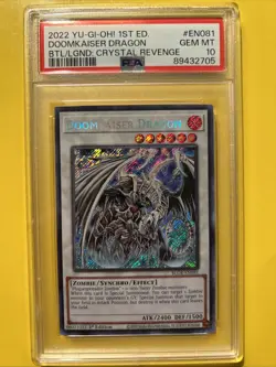 YuGiOh DOOMKAISER DRAGON #BLCR-EN081🔥PSA 10 GEM🔥1st EDITION-2022 SECRET RARE - Image 3