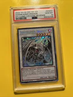 YuGiOh DOOMKAISER DRAGON #BLCR-EN081🔥PSA 10 GEM🔥1st EDITION-2022 SECRET RARE - Image 4
