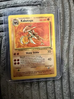 Pokemon TCG Kabutops Card 24/62 Fossil, Unlimited Non-Holo Rare - Image 1