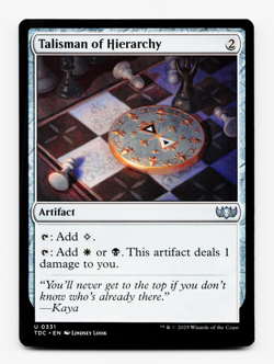 Talisman of Hierarchy [Commander: Tarkir Dragonstorm] MTG Magic NM/M - Image 1