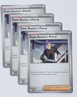 Team Rocket's Petrel 176/182 x4 Playset 4x - Pokemon SV Destined Rivals DRI - Image 1