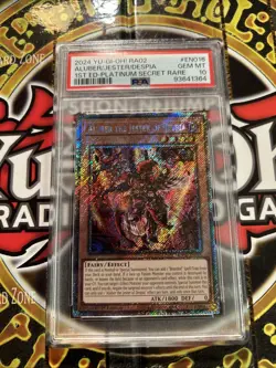 YuGiOh ALUBER THE JESTER OF DESPIA #RA02-EN016🔥PSA 10🔥1st ED-2024 SECRET RARE - Image 4