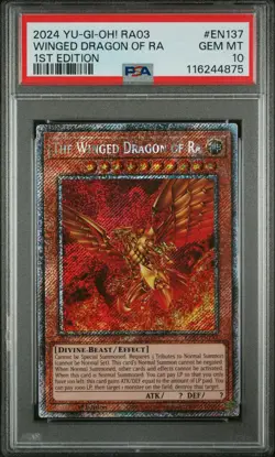 2024 Yu-Gi-Oh! Ra03 Bonanza Winged Dragon Of Ra 1st Edition PSA 10 #EN137 - Image 1