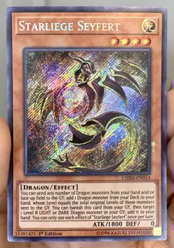 Yugioh *Misprint* Starliege Seyfert CHIM-EN014 Secret Rare 1st Ed VLP/LP w/Track - Image 2