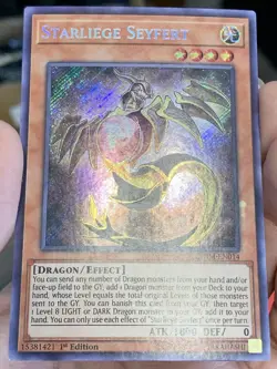Yugioh *Misprint* Starliege Seyfert CHIM-EN014 Secret Rare 1st Ed VLP/LP w/Track - Image 5
