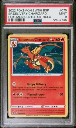 Special Delivery Charizard Promo Holo Pokemon Card SWSH075 PSA 9 MINT - Image 1