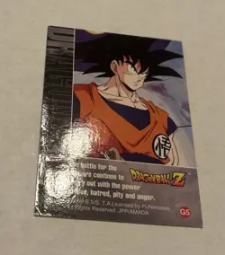 1998 Dragon Ball Z Zarbon Silver Prism Card G5 Artbox JPP/AMADA DBZ CCG - Image 4