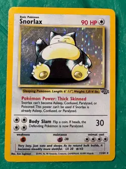 Snorlax 11/64 Holo Unlimited Jungle Holo Rare HP Pokemon Card - Image 1