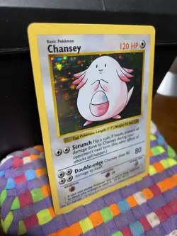 Chansey Pokemon TCG Base Set Shadowless Holo Rare 3/102 #3 LP/NM - Image 3