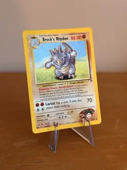 Pokemon TCG - Brock's Rhydon - 2/132 - Gym Heroes - Holo – NM- - Image 1