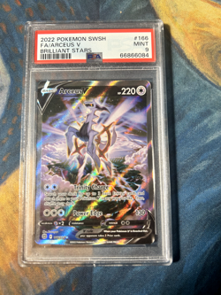 Pokemon TCG - Arceus V 166/172 Alternate Alt Art Brilliant Stars PSA 9 - Image 1