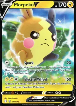 Morpeko V Shining Fates 037/072 Holo Ultra Rare Pokemon TCG NM - Image 1