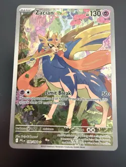 Pokemon TCG Zacian 100/094 Me02: Phantasmal Flames Illustration Rare Holo - Image 1