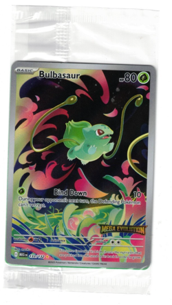 POKEMON BULBASAUR 133/132 MEGA EVOLUTION SEALED STAMPED ENHANCED PROMO HOLO NM - Image 1