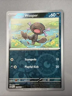 Pokemon TCG * SV Paldea Evolved * 129/193 Paldean Wooper REVERSE HOLO Common NM - Image 1