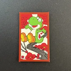 Yoshi Super Mario Bros HANAFUDA JAPAN playing CARD Nintendo Red M393 - Image 1