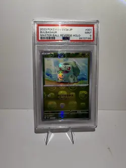 Pokemon Bulbasaur SV2a Card 151 Master Ball Reverse Holo 001 Japanese 2023 PSA 9 - Image 3