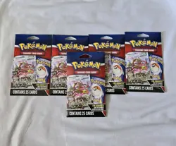 5 PACKS MYSTERY Pokemon TCG Sealed Pack w/ Foil Card MJ Holding Company 2024 - Image 1
