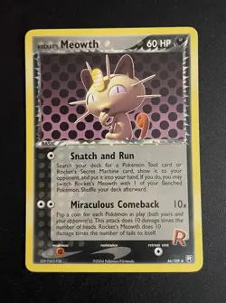 Rocket's Meowth | 46/109 | EX Team Rocket Returns | Non Holo | Pokemon Card | NM - Image 1