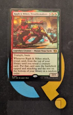 Raph & Mikey, Troublemakers Rare TMT 167 Teenage Mutant Ninja Turtles MTG - Image 1