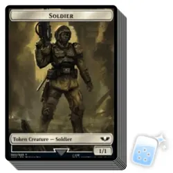 10 pcs Soldier Space Marine Devastator Token Warhammer 40000 40k Magic MTG MINT - Image 1
