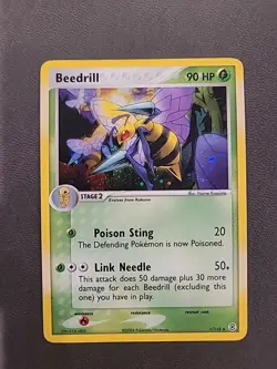 Pokemon Beedrill 1/112 Fire Red Leaf Green Holo Rare Mp - Image 1