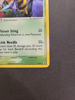 Pokemon Beedrill 1/112 Fire Red Leaf Green Holo Rare Mp - Image 3