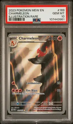 Charmeleon 169/165 Illustration Rare Holo PSA 10 Pokemon 151 Scarlet & Violet - Image 1