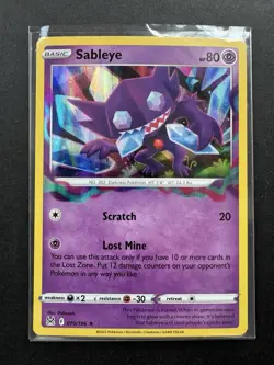 Pokemon TCG Sableye Sword & Shield - Lost Origin Holo Card 070/196 - Image 1