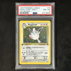 1999 Pokemon Wigglytuff Holo PSA 8 NM/Mint 1st Edition #16/64 Rare Jungle Card - Image 1