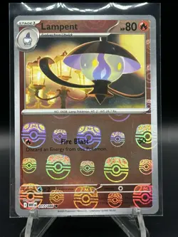 Lampent 017/086 White Flare - Master Ball Holo English Pokemon Card Tcg English - Image 1