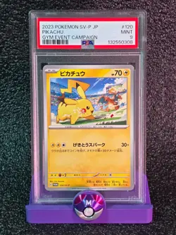 PSA 9 Pikachu #120 Japanese Gym Event Campaign Pokemon - Image 1