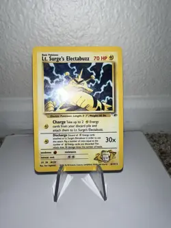 Pokemon TCG Lt. Surge's Electabuzz Gym Heroes 6/132 Holo Rare MP/HP - Image 1