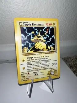 Pokemon TCG Lt. Surge's Electabuzz Gym Heroes 6/132 Holo Rare MP/HP - Image 2