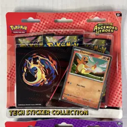 2X Pokemon Ascended Heroes Tech Sticker Collection Set GASTLY & CHARMANDER - Image 2