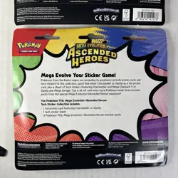 2X Pokemon Ascended Heroes Tech Sticker Collection Set GASTLY & CHARMANDER - Image 5