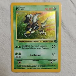 Pokemon Pinsir 60HP Rare Holo Jungle 9/64 Wizards 1999 Basic NM - Image 1