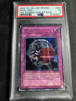 2002 Yu-Gi-Oh! Skull Dice EDS-003, Eternal Duelist Soul Promo, PSA 3 Exclusive - Image 1