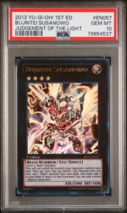 PSA 10 YuGiOh Bujintei Susanowo First Edition Ultra Rare JOTL-EN057 - Image 1