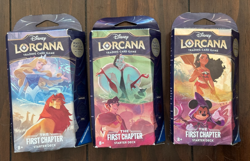 Disney Lorcana The First Chapter Starter Deck Set of 3 Sealed New - Image 1