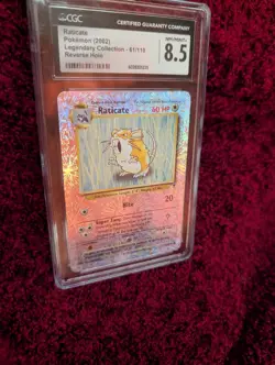CGC 8.5 Raticate 2002 Legendary Collection 61/110 Reverse Holo Pokemon Card - Image 1