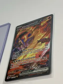 Team Rocket's Moltres EX Destined Rivals Stamp Card 229/182 Pokemon TCG SIR NM - Image 4