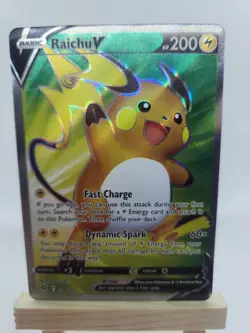 Pokemon Raichu V 158/172 Ultra Rare Full Art Holo Brilliant Stars TCG Card - Image 1