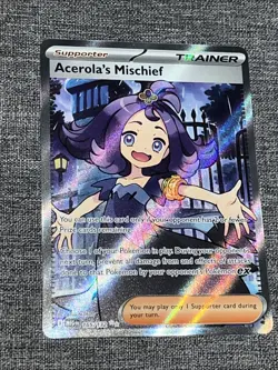 Pokemon Card Acerola's Mischief Ultra Rare ME01: Mega Evolution 165/132 - Image 1
