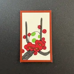 Yoshi's Egg Super Mario Bros HANAFUDA JAPAN playing CARD Nintendo Red M398 - Image 1