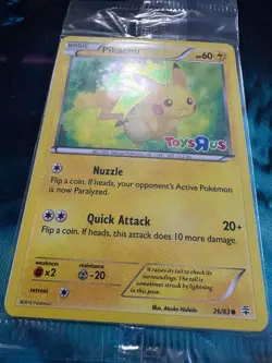 Pokemon TCG Pikachu - Toys R Us Promo Card Holo Rare - 26/83 - Sealed - Image 2