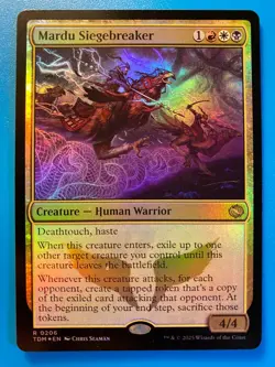 MTG 1x FOIL Mardu Siegebreaker 206 Tarkir: Dragonstorm Magic the Gathering x1 NM - Image 1