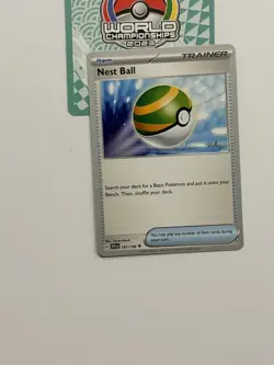 Nest Ball 181/198 2023 Pokemon World Championships Variant Scarlet Violet Base F - Image 1