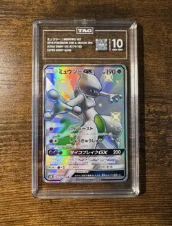 2018 Pokemon Japanese Ultra Shiny GX Shiny Mewtwo GX 219 TAG 10 Gem Mint - Image 1