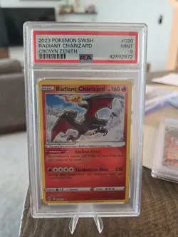 Pokemon TCG Radiant Charizard Crown Zenith PSA 9 020/159 - Image 1